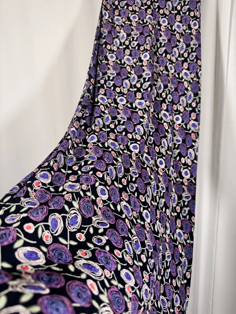 Vintage Loco Lindo Purple Floral Midi Dress - Picture 5 of 8